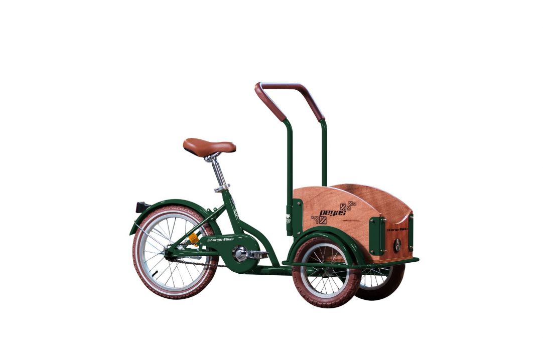 Broom China how often Bicicleta Pegas Mini Cargo Verde Smarald | Bicicleta Pegas