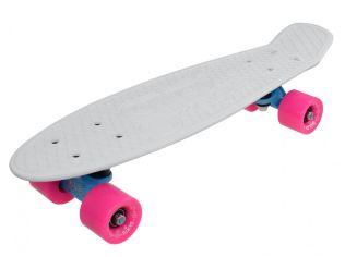 Penny Board Slv Neon 22 INCH alb cu roz
