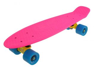 Penny Board Slv Neon 22 INCH roz cu albastru