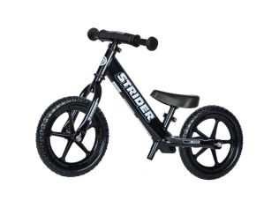 Bicicleta fara pedale Strider 12 Pro Balance pentru copii intre 2 si 5 ani, Negru Perlat