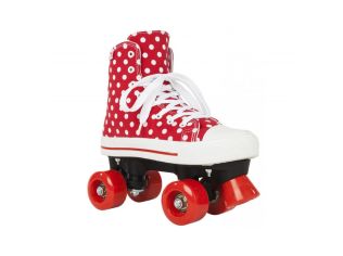 Role Rookie Canvas High Polka Dots rosu cu alb