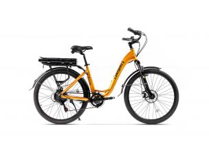 Bicicleta electrica Pegas Comoda Dinamic Galben Stup