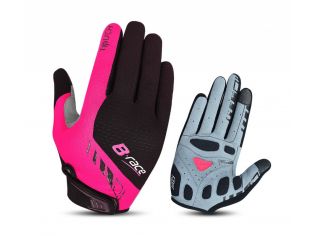 MANUSI PRO B-RACE CU GEL NEGRU/FUXIA