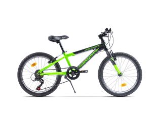 Bicicleta MTB Copii Pegas Mini Drumet 20''  Negru mat - Verde