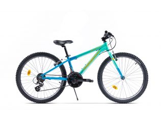 Bicicleta MTB Copii Pegas Mini Drumet 24'' Turcoaz Bleu