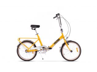 Bicicleta Pegas Practic Retro Aluminiu Galben Bondar