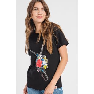 TRICOU CASUAL PASARE FLORI DAMA