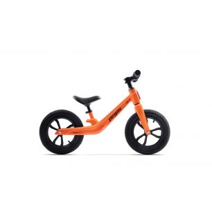 Bicicleta Copii Pegas Micro Fara Pedale Din Magneziu Cu Kit De Schi Inclus, Roti 12 inch Portocaliu /Negru